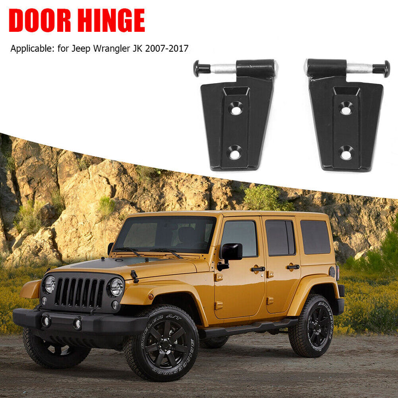 1 Pair Aluminum Alloy Door Hinge for Jeep Wrangler JK 07-17 Replacement Parts