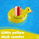 Inflatable Cup Holder Cute Yellow Duck Drink Stand Swimming Pool Float Coasters