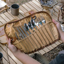 12Pcs Camping Cutlery Set Outdoor Tablewares Storage Bag Spoon Chopsticks Fork_
