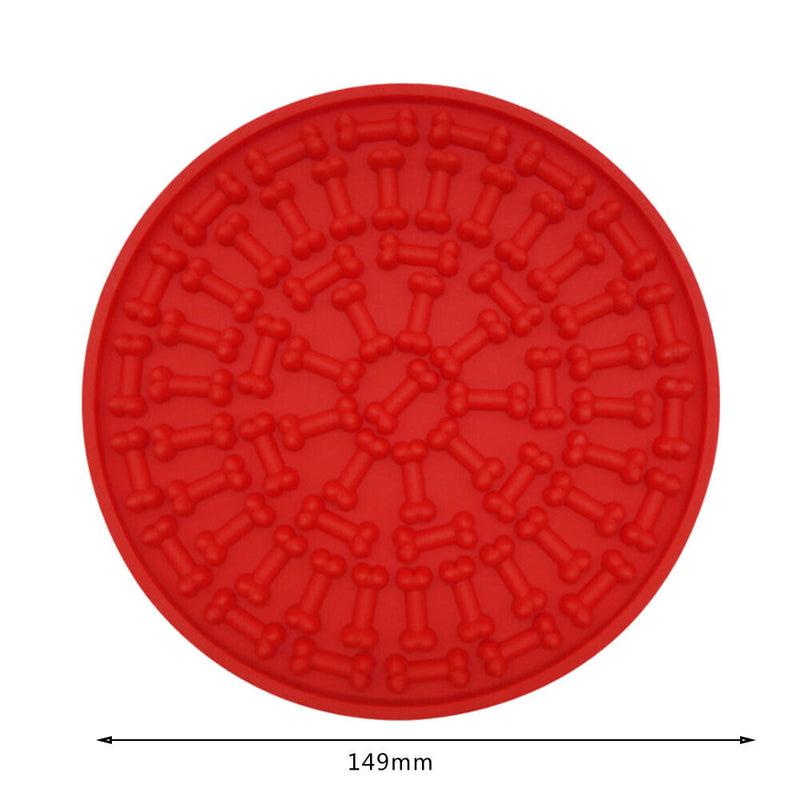 #A Silicone Dog Feeding Lick Mat Cat Feeder Licking Pad Slow Feeder Bowls for Pe