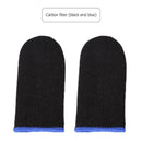 Game Controller Finger Covers Nylon Thumb Touch Sleeve (Carbon Fiber Blue)