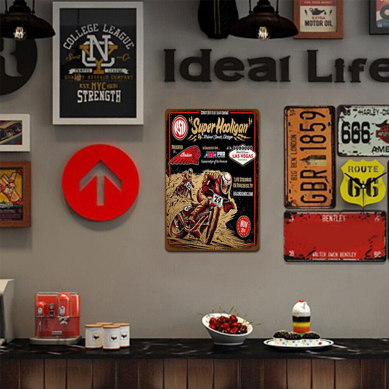 Iron Painting Square Metal Sign Plaque Wall Posters Decor for Home Cafe Bar