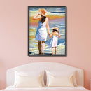 Digital Painting By Numbers Drawing DIY Mother Son Oil Picture Craft Home Dec