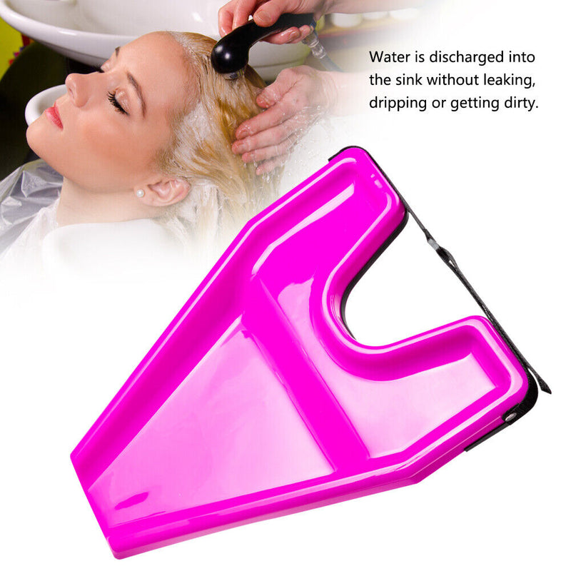 Portable Hair Washing Tray Patient Spa Neck Rest Professional Tool (Purple)