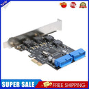 Front PCI-E to 19/20 Pin Adapter Desktop USB 3.0 PCI Express Expansion Card
