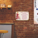 Home Weatherproof Retro Chic Person Sign Iron Painting Wall Drawing Templates