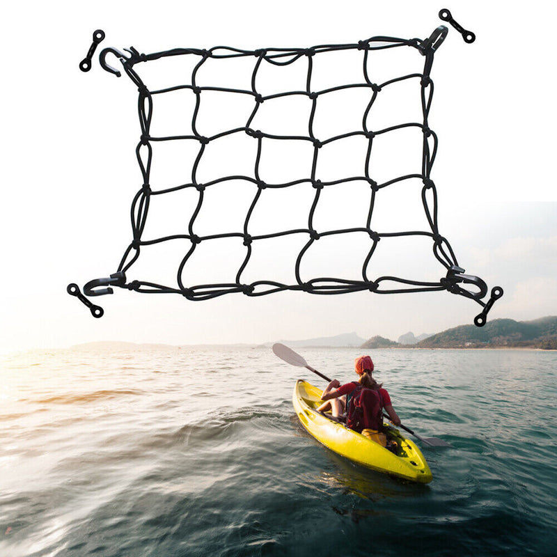 Kayak Canoe Deck Cargo Net Lashing Hook Heavy Duty Nylon Luggage Netting