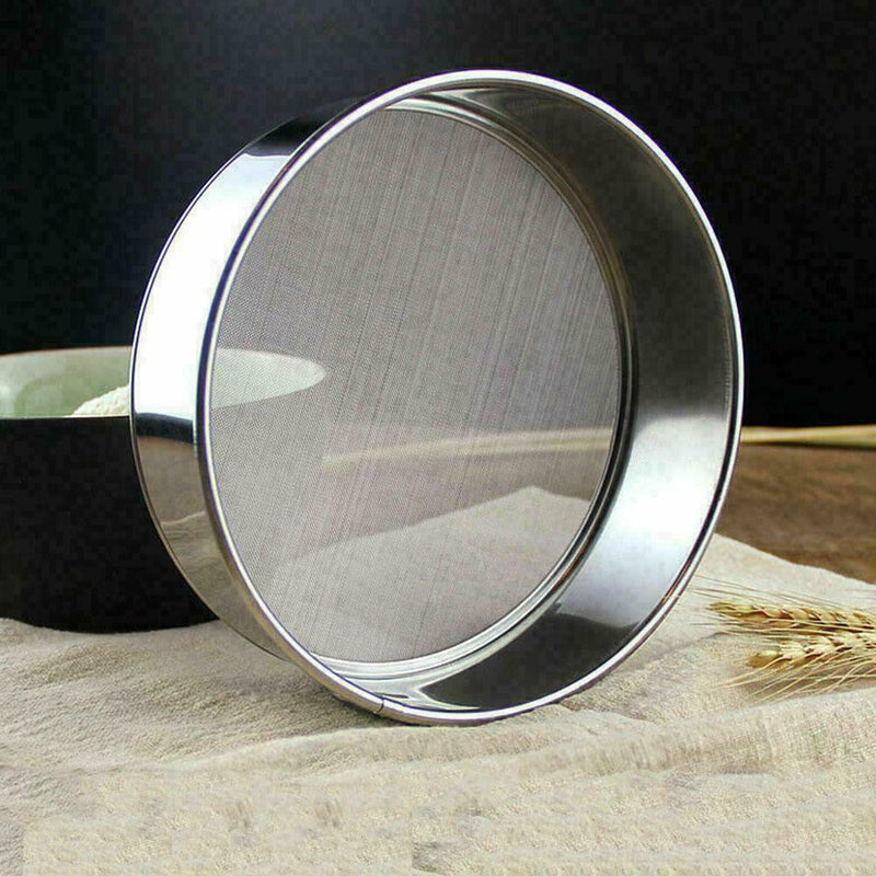 Steel Flour Sifting Sifter Sieve Strainer Making HOT Tools S3V7 Baking C0D2