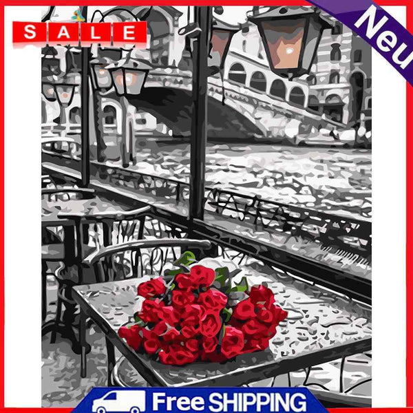 Flowers 40x50cm Oil Paint By Numbers Picture DIY Painting SXD216034