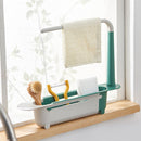 Telescopic Sink Holder-Plastic Adjustable Drainer Sink Tray Sponge Holder Newly