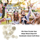 Circular Saw Shape Wood Chips DIY Handmade Cutout Craft Wedding Decor Slices