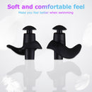Soft Silicone Swimming Earplugs Nose Clip Set Soundproof Ear Plugs (Black) Newly
