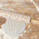 Christmas Gift Pattern Wooden Rolling Pin Dough Engraved Roller DIY Supplies