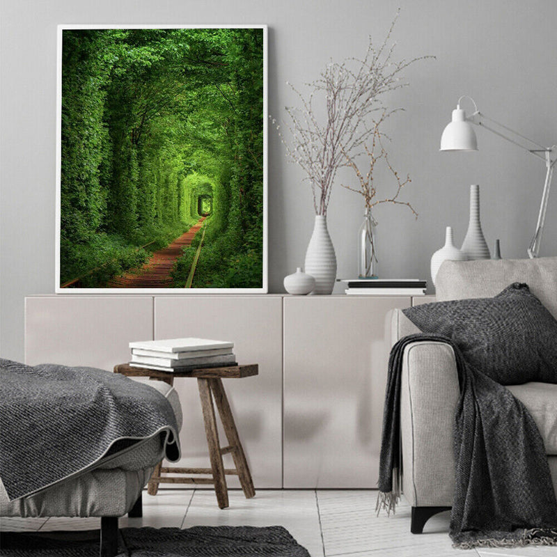 DIY Digital Picture Quiet Tunnel Frameless Oil Painting By Number Handicrafts