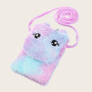 Women Cartoon Crossbody Shoulder Bags Plush Handbag Kids Mini Flap Phone Pouch
