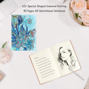 DIY Flower Special Shaped Diamond Painting 50 Pages A5 Sketchbook Journal Book