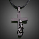Classic Cross Rings Pendant Necklace Boy Girl Jewelry Unisex
