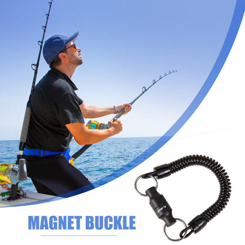Magnetic Net Release Landing Net Holder Keeper with Lanyard for Fly Fishing