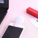 Mini Q Selfie Ring Light Flash LED USB Clip Mobile Phone Fill Lamp (Pink) Newly