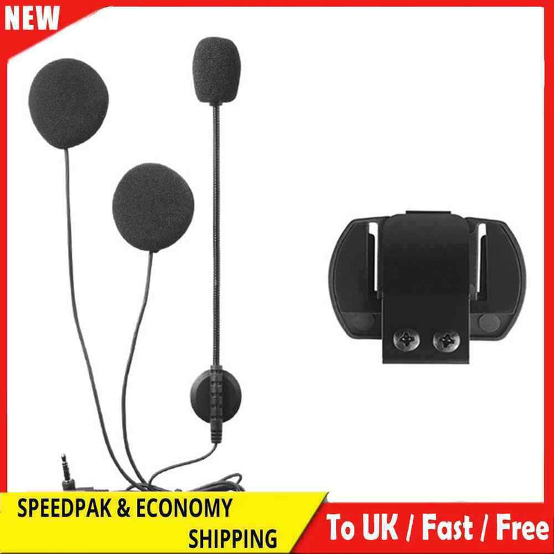 Wireless Helmet Intercom Bluetooth-compatible Stereo Headsets Mic Clip for V4 V6