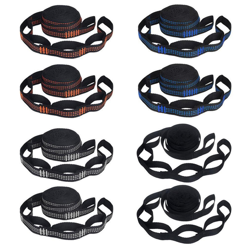 5x2pcs Hammock Strap Outdoor Camping Tree Hanging Load Bearing Rope(White)