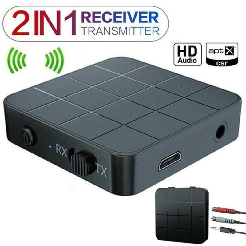 Wireless Bluetooth 5.0 Transmitter&Receiver Audio Adapter 2in1 3.5mm Aux V7B4