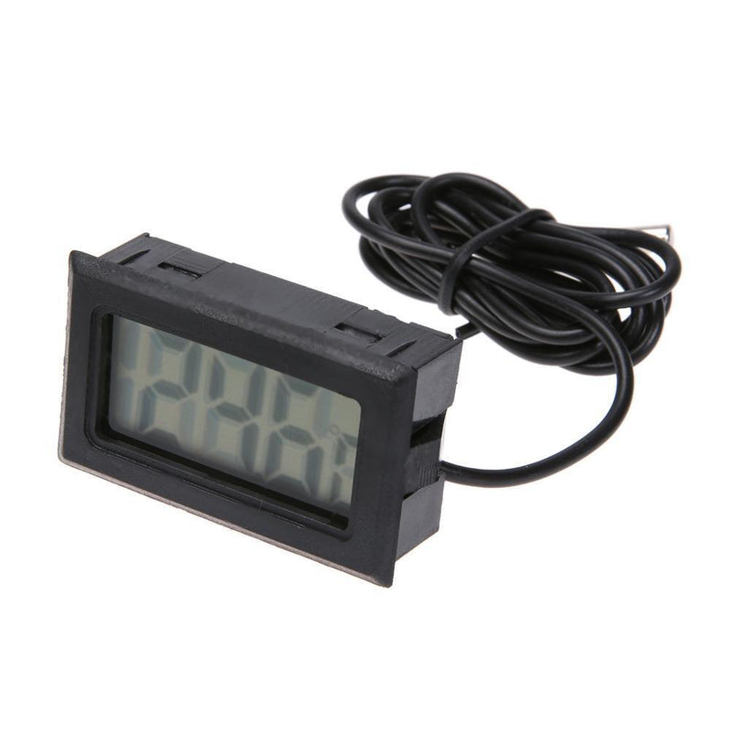 Waterproof Electronic Digital LCD Pet Aquarium Thermometer w/ Probe(Black)