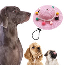 Colorful Adjustable Dog Straw Cool Sun Hats Puppy Pet Cat Costume Pet Supplies
