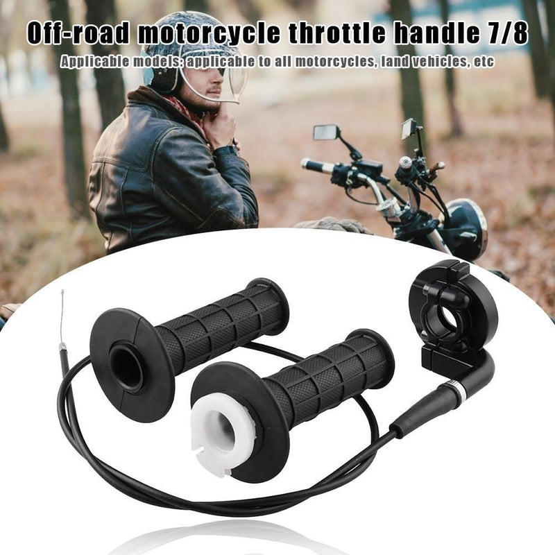 Throttle Handle Twist Hand Grip+Cable Set for 7/8 110-250cc Dirt Pit Bike A