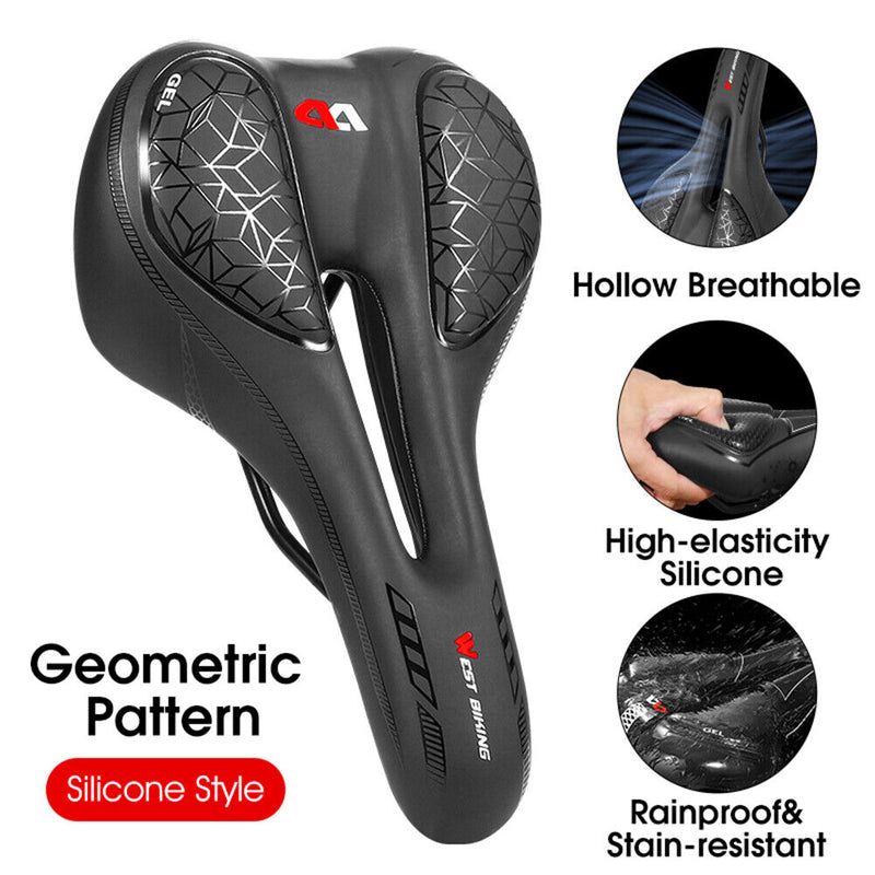 WEST BIKING Bike Saddle MTB Mountain Silica Seat Gel Cycling Shockproof Cushion