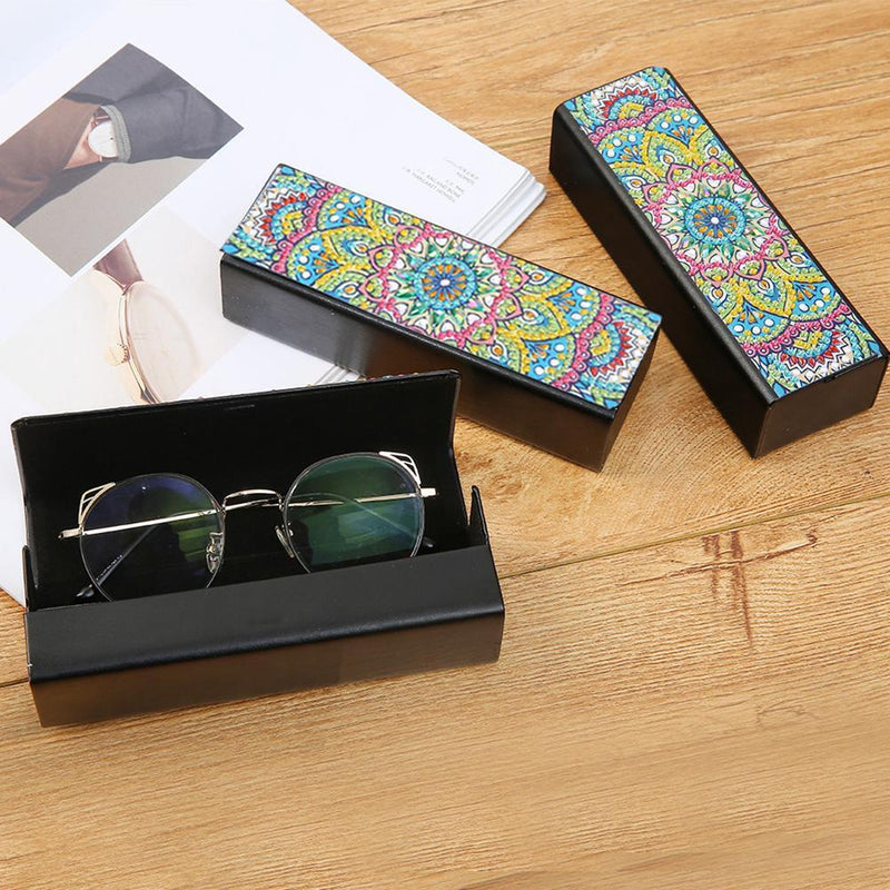 DIY Diamond Painting Leather Sunglasses Box Portable Glasses Storage Case Newly