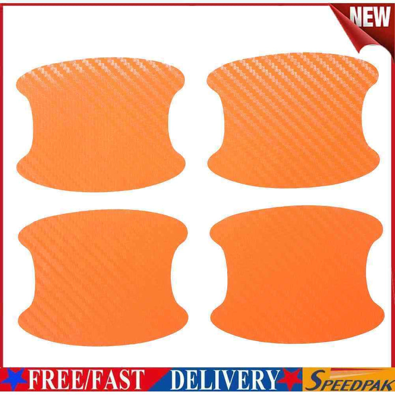 Carbon Fiber Car Exterior Door Handle Cup Protector Stickers Universal Set