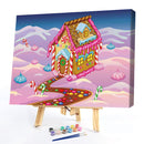 Candy House Oil Paint by Numbers Hand Painted Frameless Picture Home Ornament