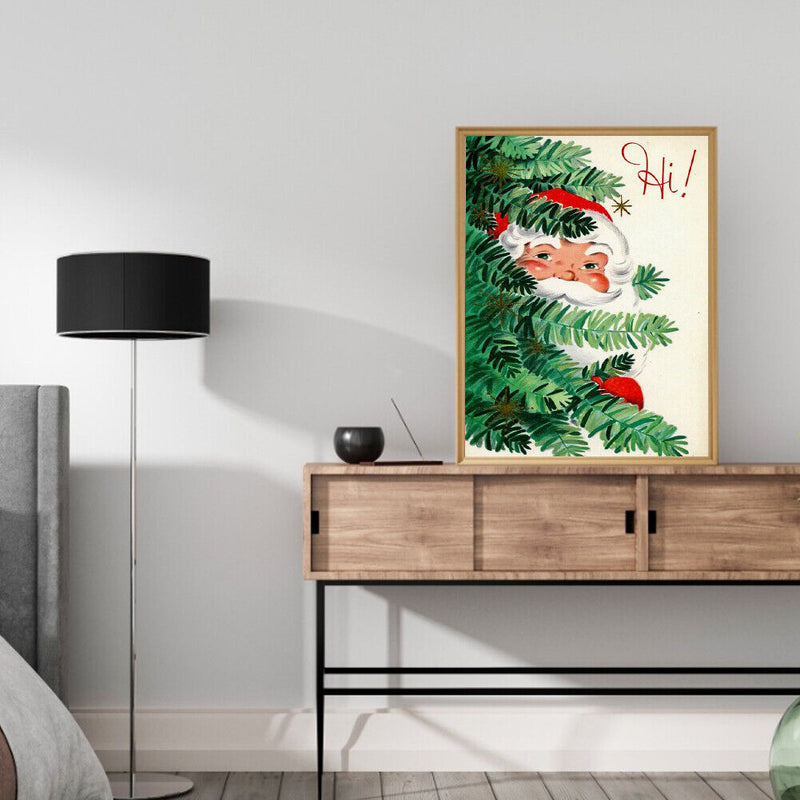 Tree Santa Frameless Picture Oil Paint By Numbers Hand Painted Picture for Home