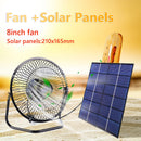 Solar Panel Fan Fan 7W Exhaust Fan for Office Outdoor Dog Chicken House