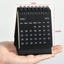 Mini Desk Calendar 2021, 12 Months Flip Table Schedule Planner (Black)