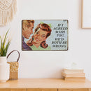 Couple Sheet Metal Drawing Metal Painting Tin Wall Home Poster Bedroom Sign