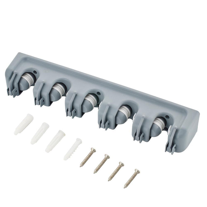 Wall Mounted Mop Brush Broom Hanger Storage Rack Kitchen Organizer(5 Racks)