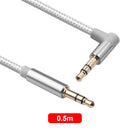 AV01S 3.5mm Aux Jack Male to Male Audio Cable for Car Headphones PC (0.5m)