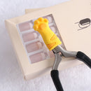 Nipper Cover Cat Claw Protective Sleeve for Nail Cuticle Tweezers (Yellow) Newly