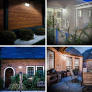 90LED Solar Outdoor Wall Light Waterproof 4-Sided Motion Sensor Garden Park Lamp