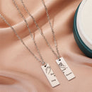 Day Gift King Queen Cross Chain Couples Necklace Pinky Promise Forever