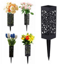 Black Outdoor Courtyard Cemetery Garden Flower Holder Flower Basket Vase