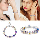 Fashion Geometric Shape Crystal Bracelet Romance Auroras Shinny Link Chain