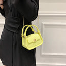 Mini PU Leather Chain Shoulder Crossbody Bags Jelly Top-handle Messenger Ba