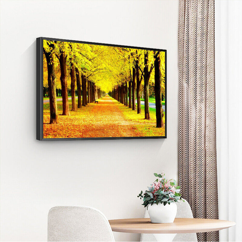 DIY Diamond Painting Full Round Drill Golden Boulevard Rhinestone Modern Craft