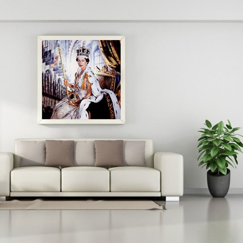 5D DIY Diamond Painting Kits Full Round Drill British Woman Mosaic Picture Decor