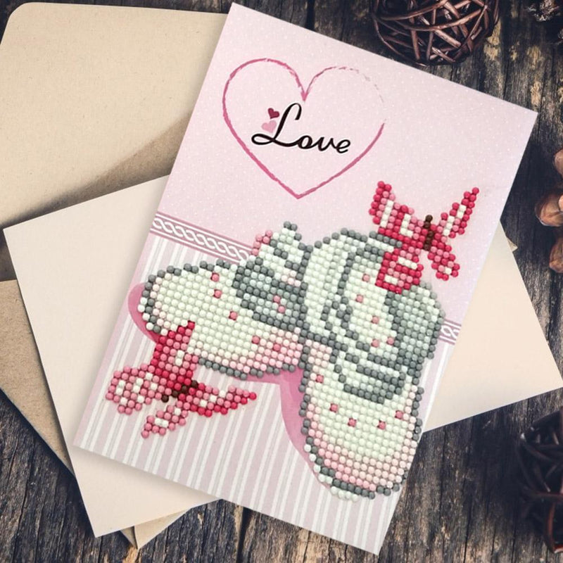Valentine Decoration Partial Drill Diamond Painting DIY Greeting Card Party Gift