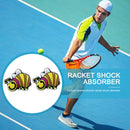 2pcs Cartoon Animal Silicone Racquet Tennis Racket Anti Shock Absorber (C) Newly
