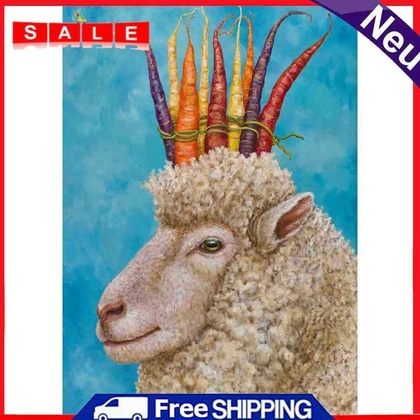 Hand Painted Digital Oil Art Picture DIY Sheep Frameless Paint By Numbers Kit